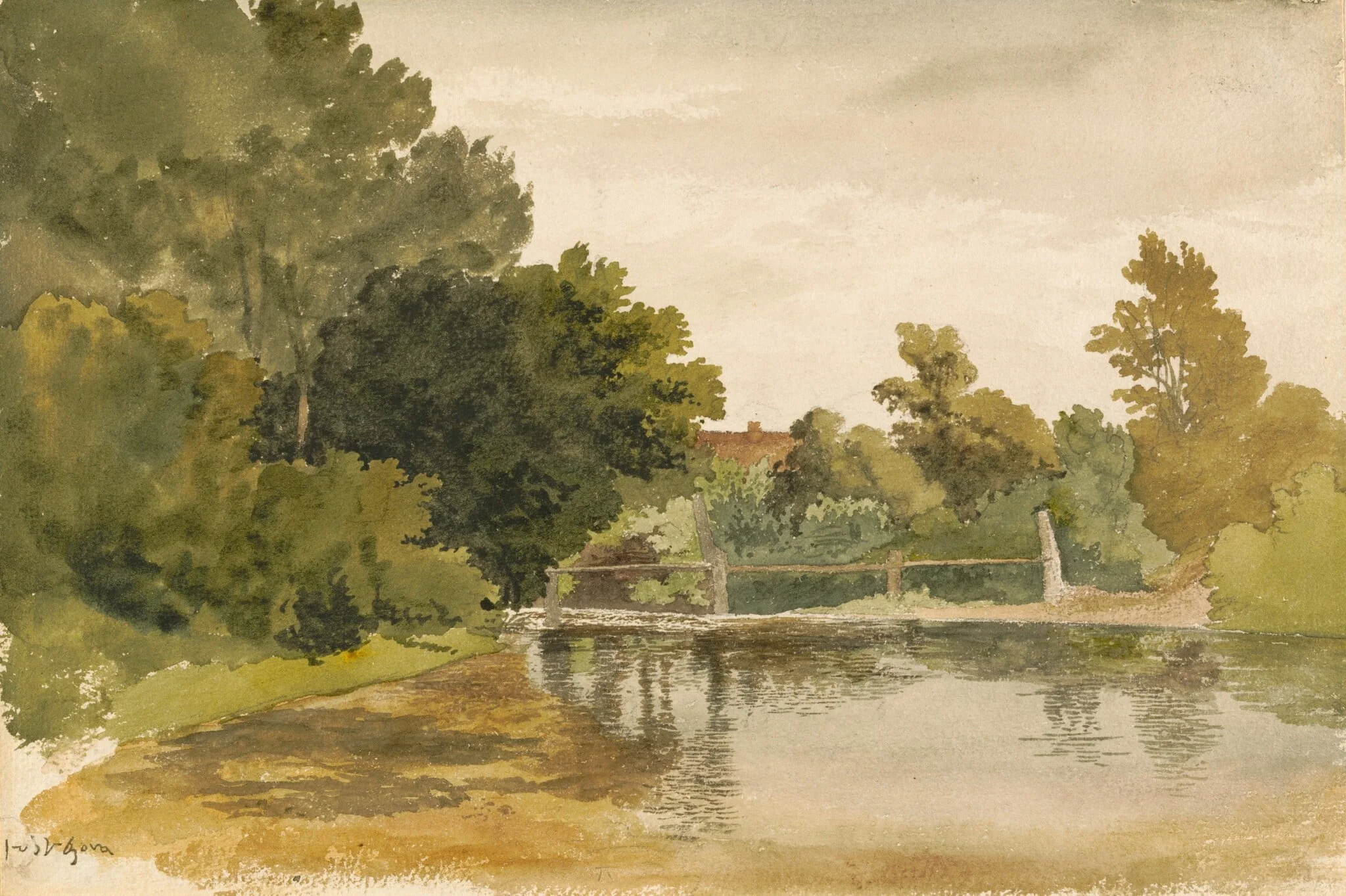 Reflections in a Wooded Pool, detail