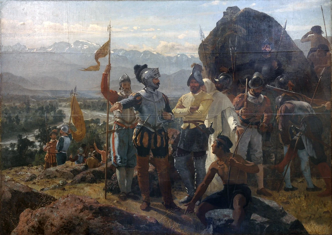 La fundación de Santiago, detail