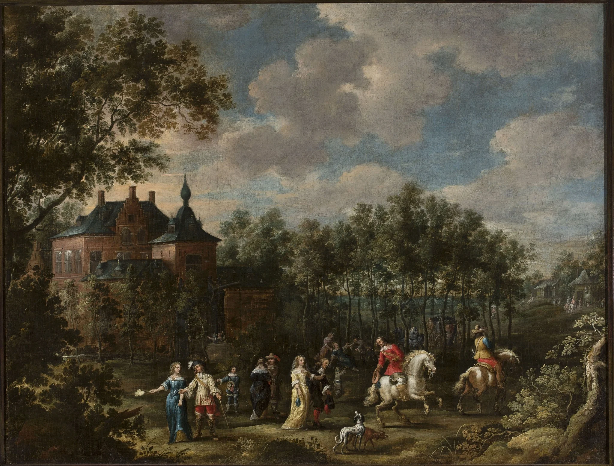 Scene in a park, detail