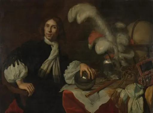 Posthumous Portrait of Aucke Stellingwerff, Admiral of Friesland, Killed in 1665 at Lowestoft by a Cannonball, by Lodewijk van der Helst, unspecified, 1670
