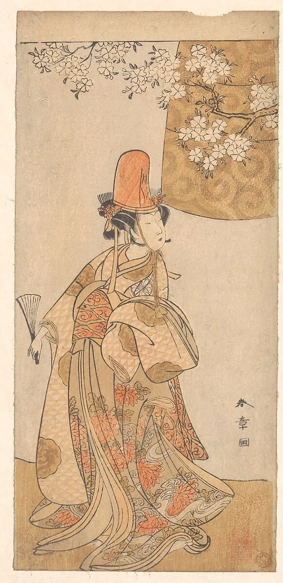 花形見風折烏帽子瀬川富三郎の娘道成寺|Segawa Tomisaburo in the Role of Musume Dojoji in "Hanagatami Kazaori Eboshi", detail
