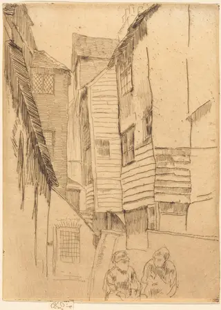 Little Smithfield, by James McNeill Whistler, ink, 1877