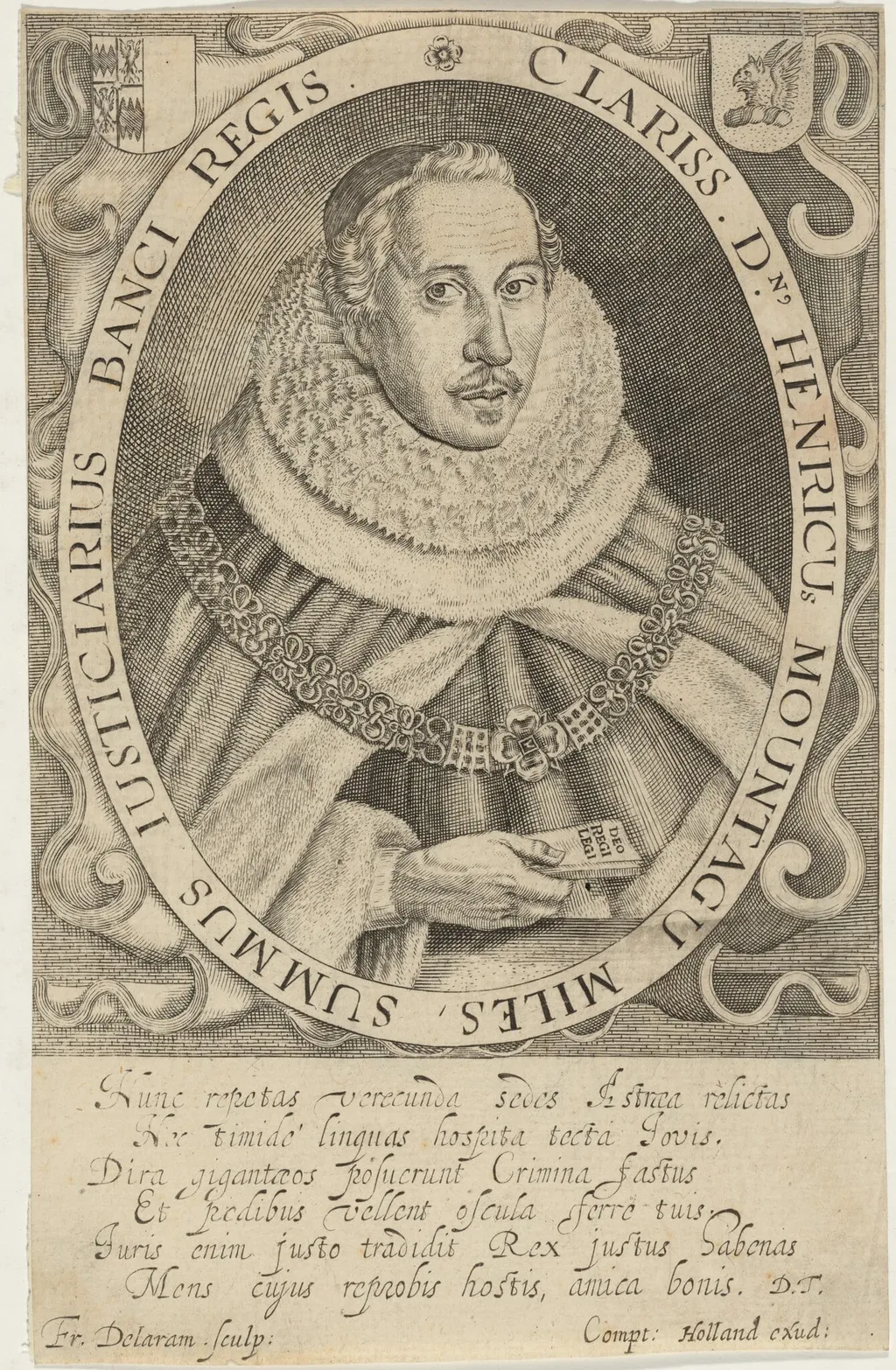 Henricus Montagu (Henry Montague, First Earl of Manchester), by Francis Delaram, ink, 1608