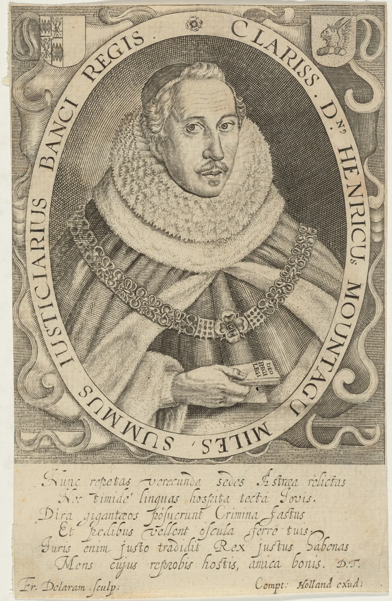 Henricus Montagu (Henry Montague, First Earl of Manchester), detail