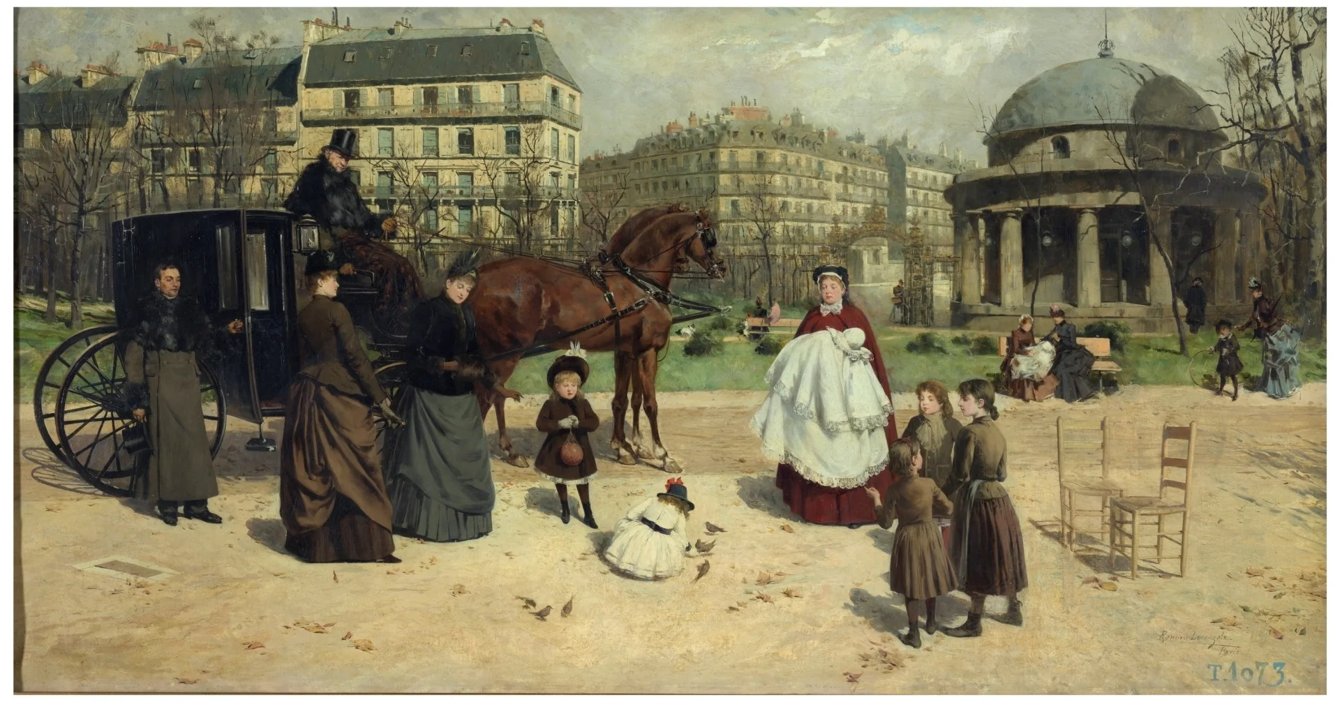 Tomando el sol, detail