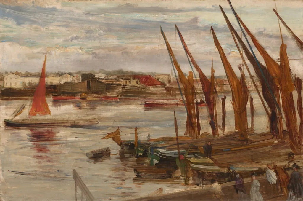 Battersea Reach, by James McNeill Whistler, oil, 1863