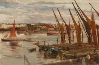 Battersea Reach, by James McNeill Whistler, oil, 1863