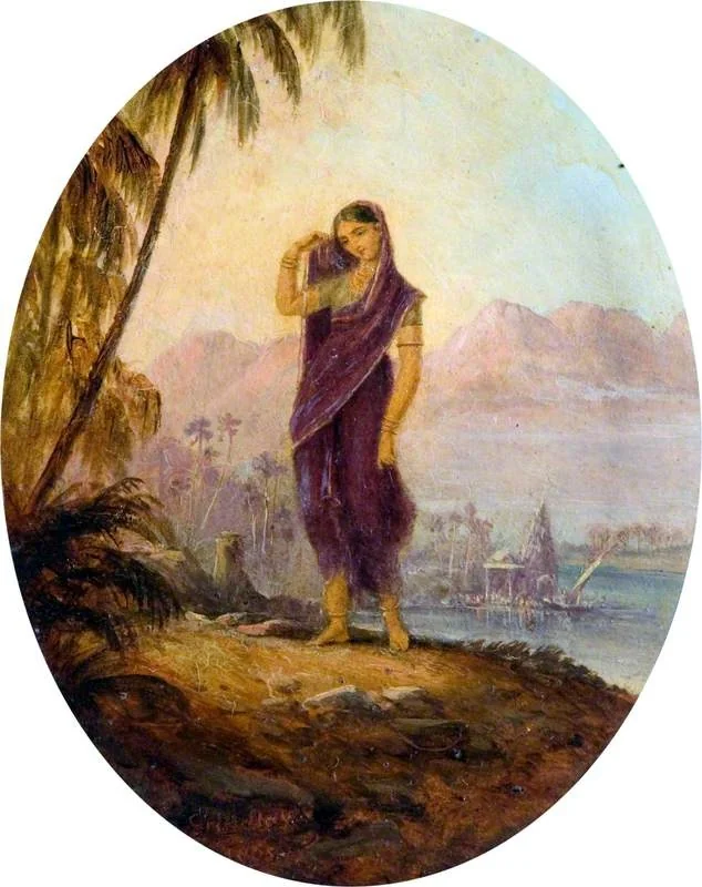 A Hindoo Female of the Deccan and Concane, detail