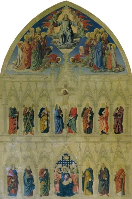 Christ Enthroned with Saints (design for a fresco for All Saints, Margaret Street), detail