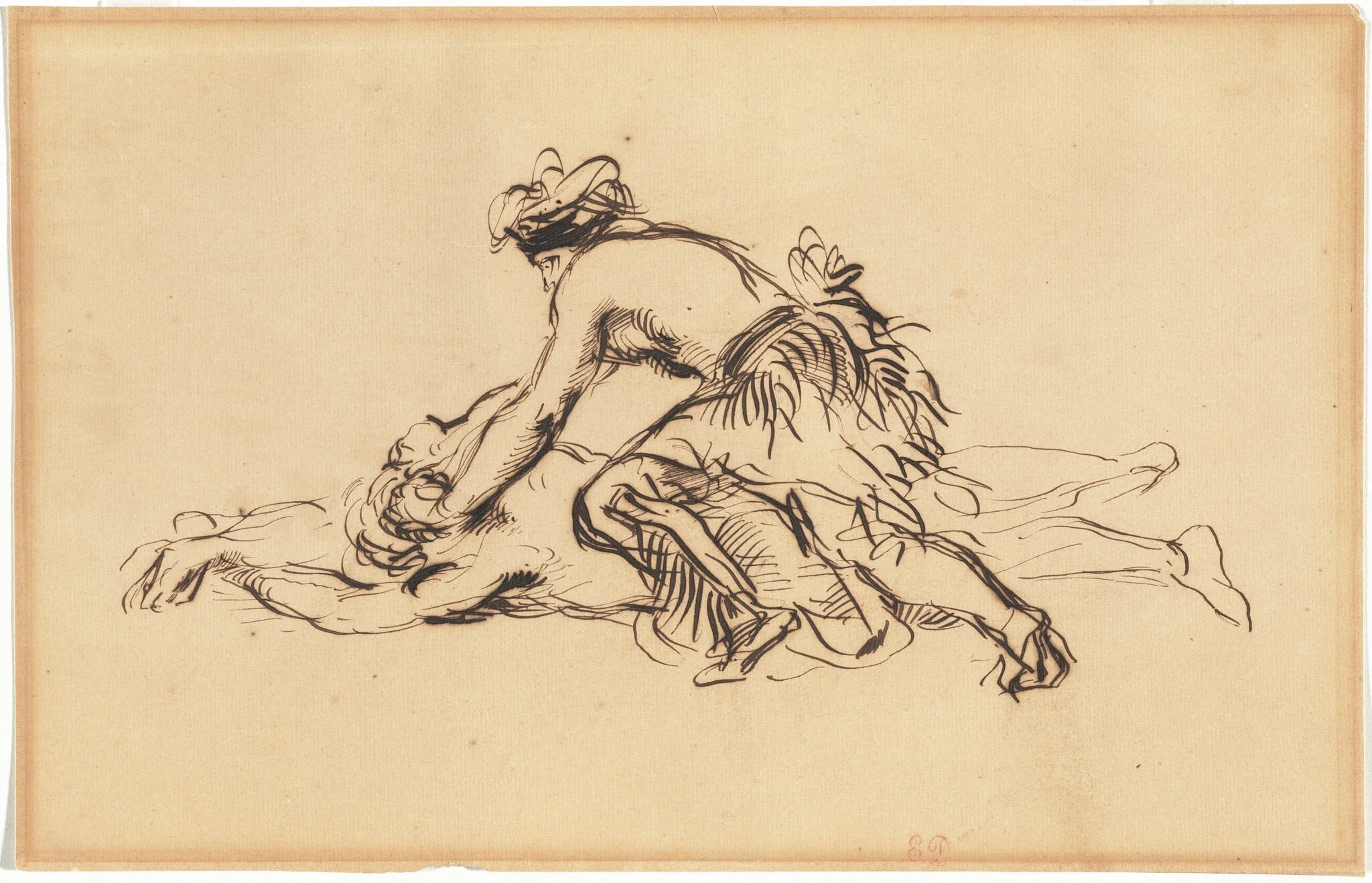 A False Scalping Performed by Iowa Tribe Members in Paris, detail