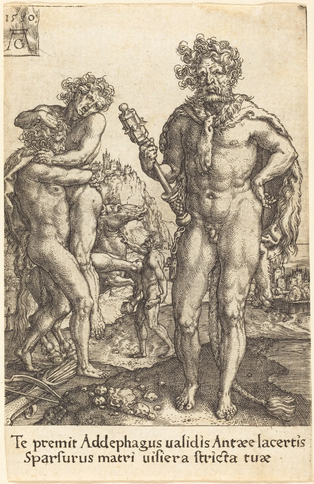 Hercules and Anthaeus, detail