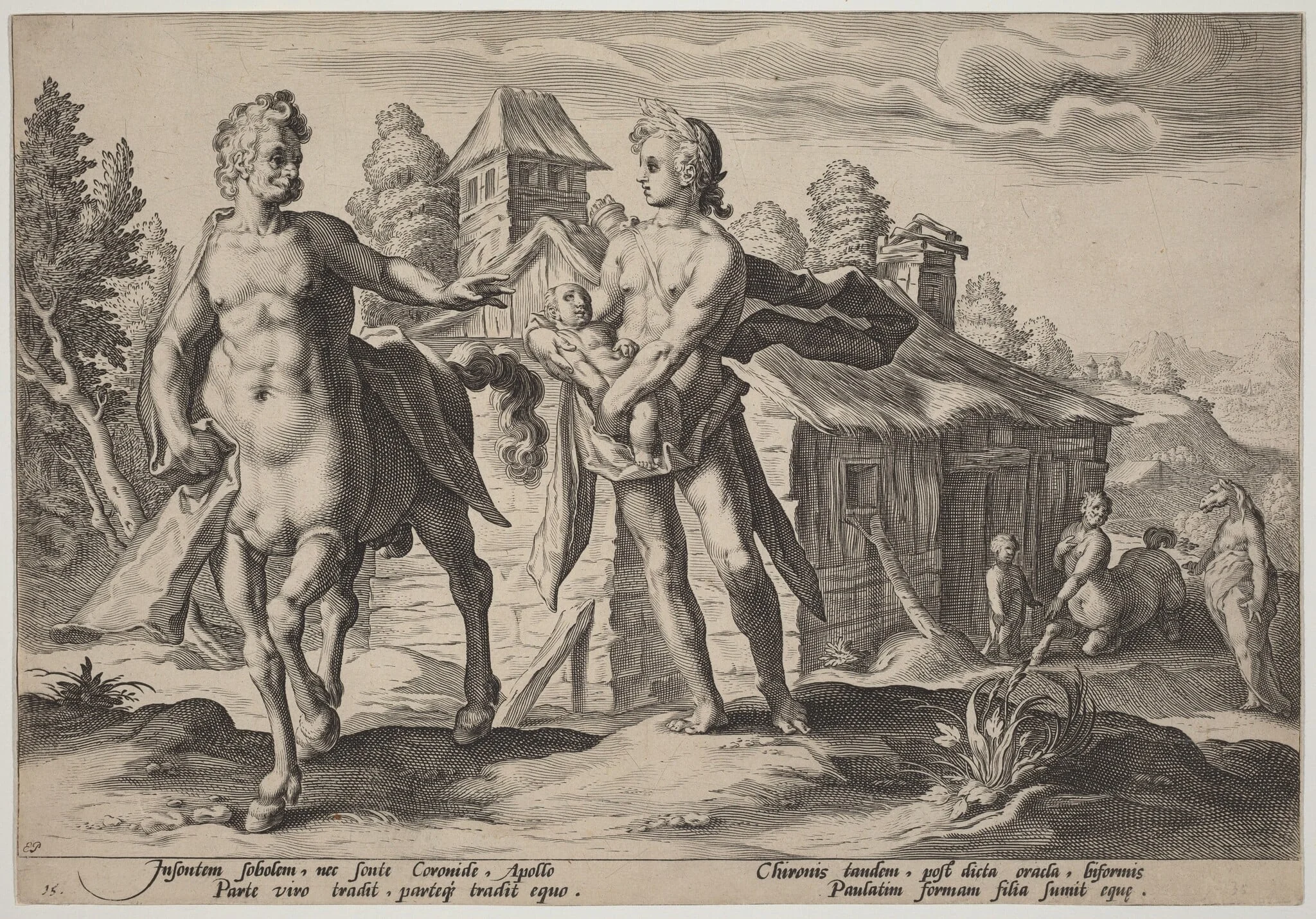 Apollo Entrusting Chiron with the Education of Asclepius, detail