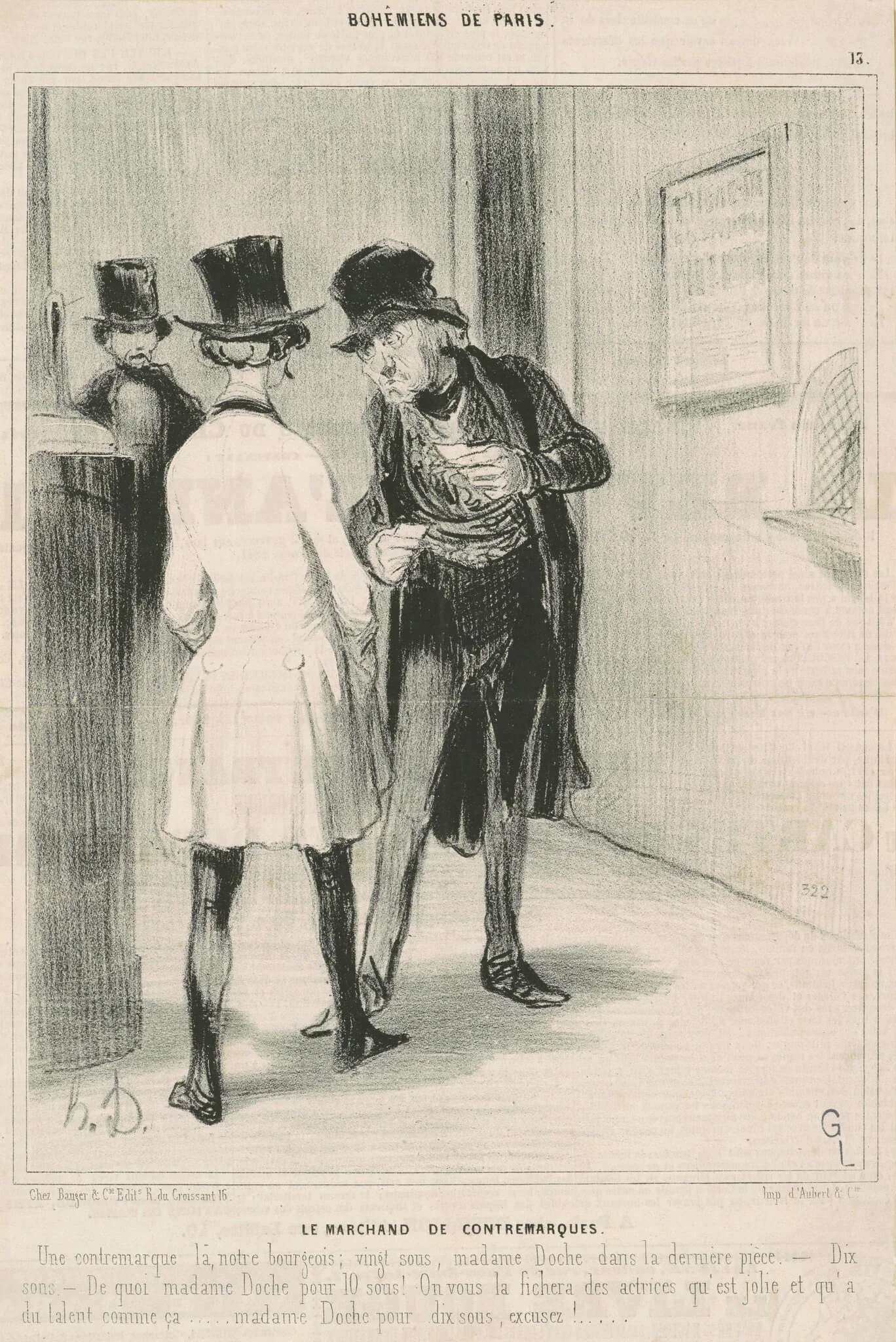 Le marchand de contremarques, detail