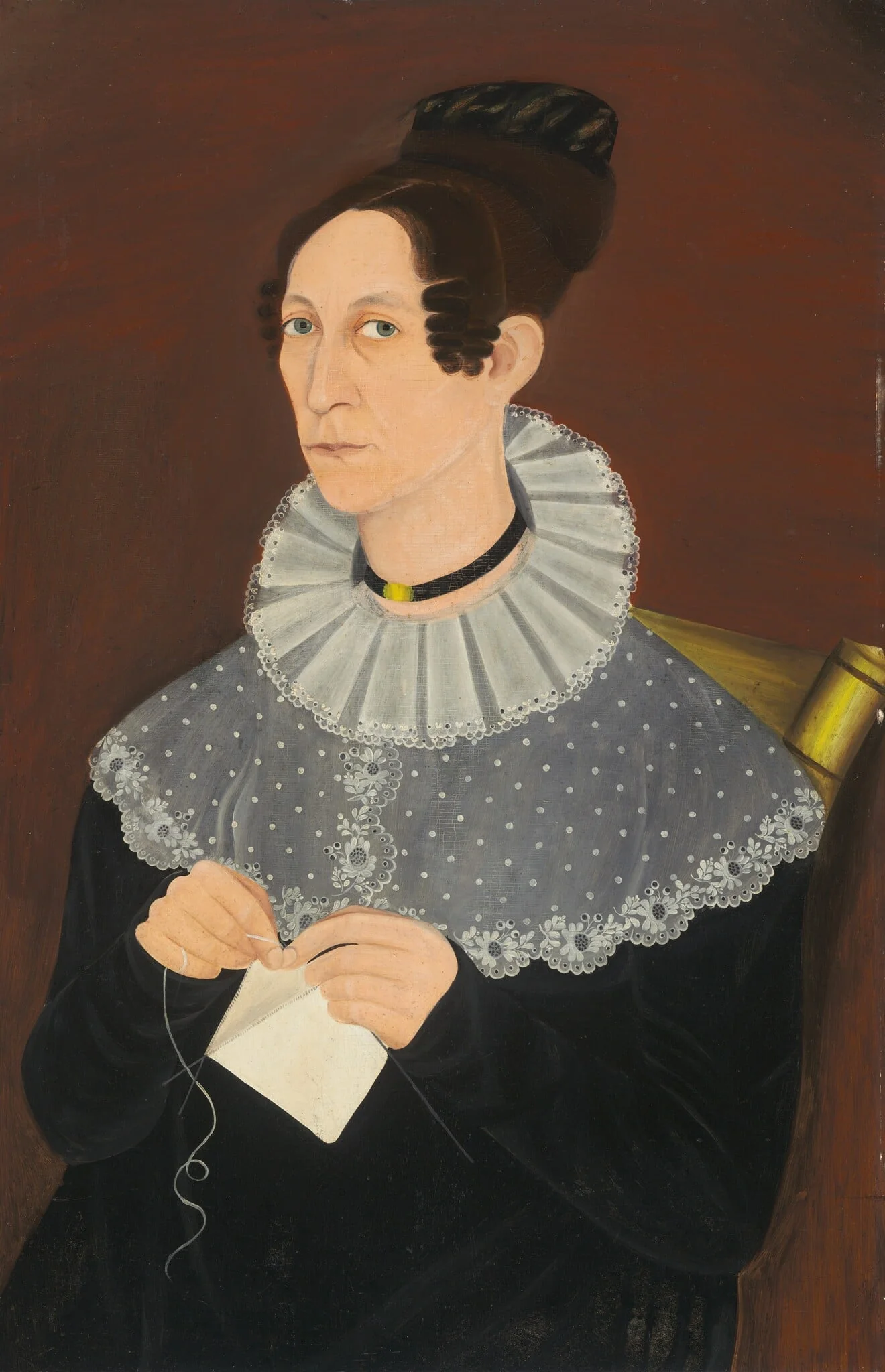 Probably Sarah Cook Arnold Knitting, detail