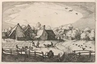 Blekerye aededuyne gelegen (Farms and Bleaching-Fields), by Claes Jansz Visscher, ink, 1612