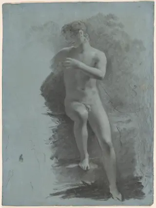 Adonis, by Pierre Paul Prud'hon, chalk, 1811