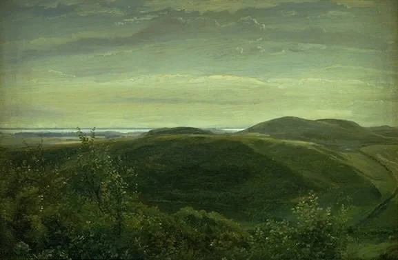 The Coast of Jutland Seen from Mølleknap Hills in Funen. Study, detail