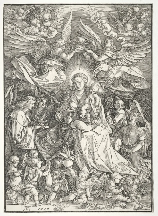 The Virgin Surrounded by Many Angels, detail