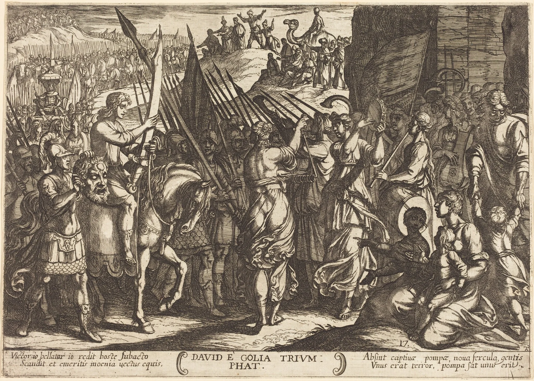 The Triumph of David over Goliath, detail