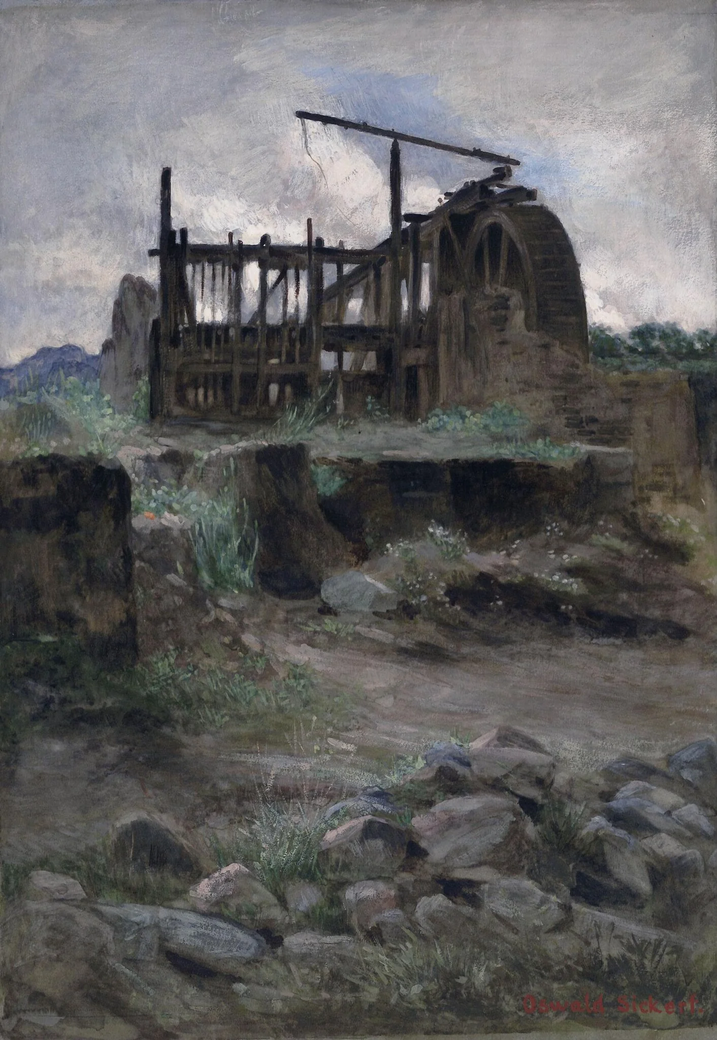 A Cornish Tin Mine, detail