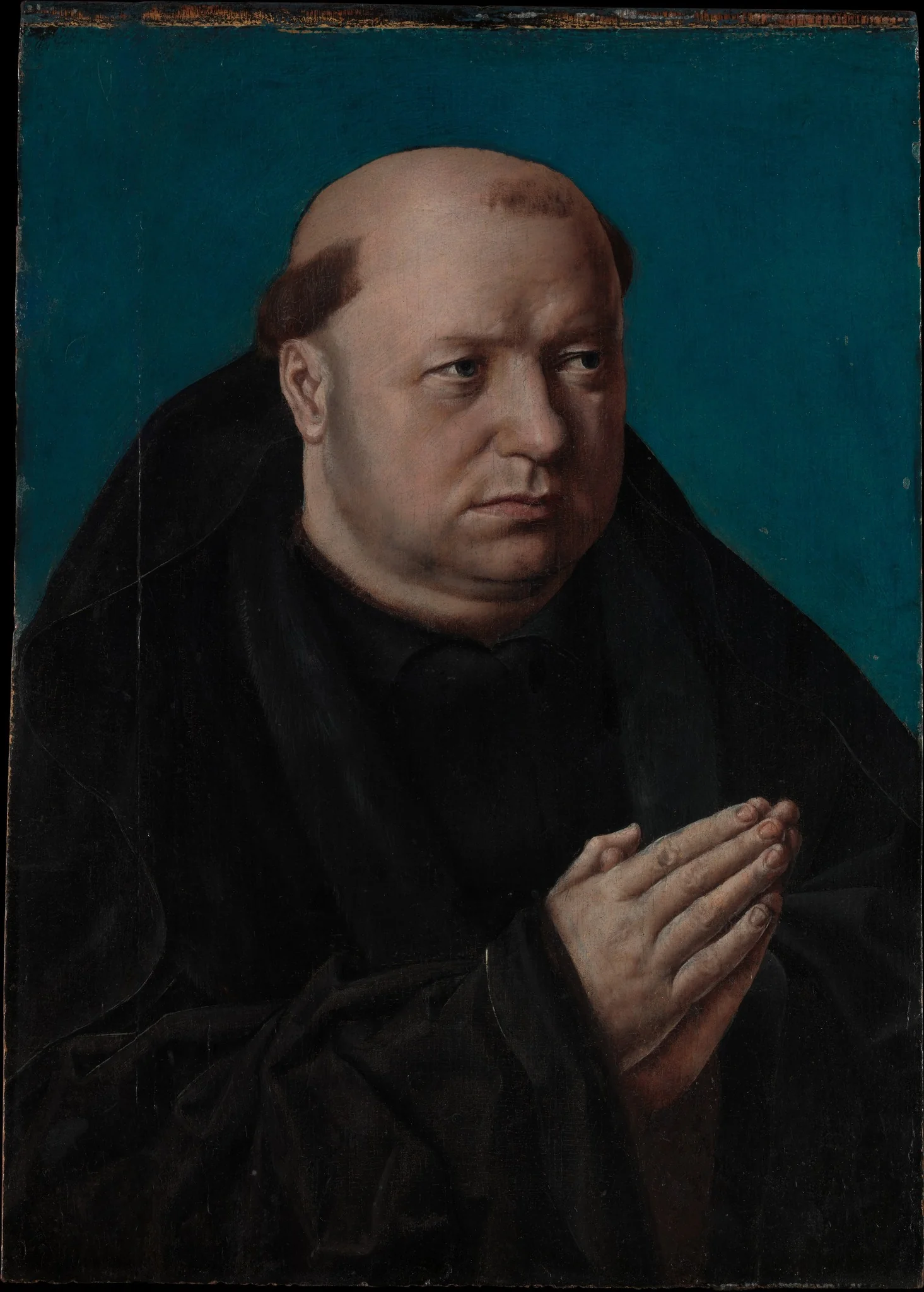 Portrait of a Monk in Prayer, detail