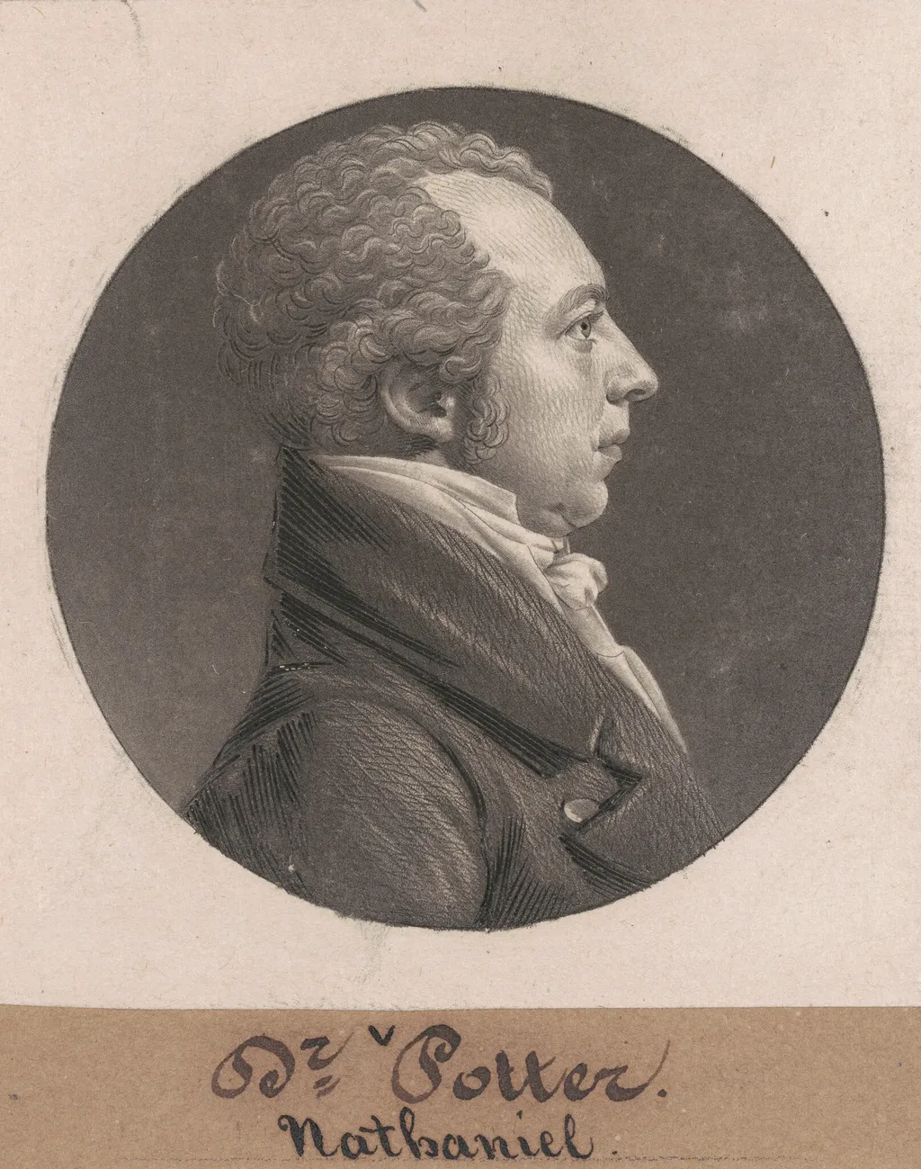 Nathaniel Potter, by Charles B. J. Févret de Saint-Mémin, ink, 1804