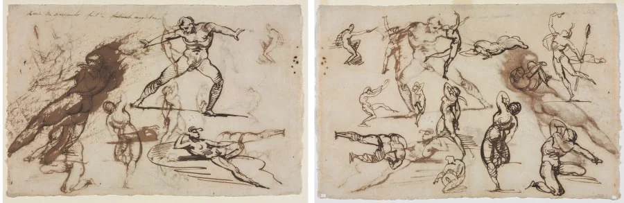 Sheet of Sketches (recto and verso), detail