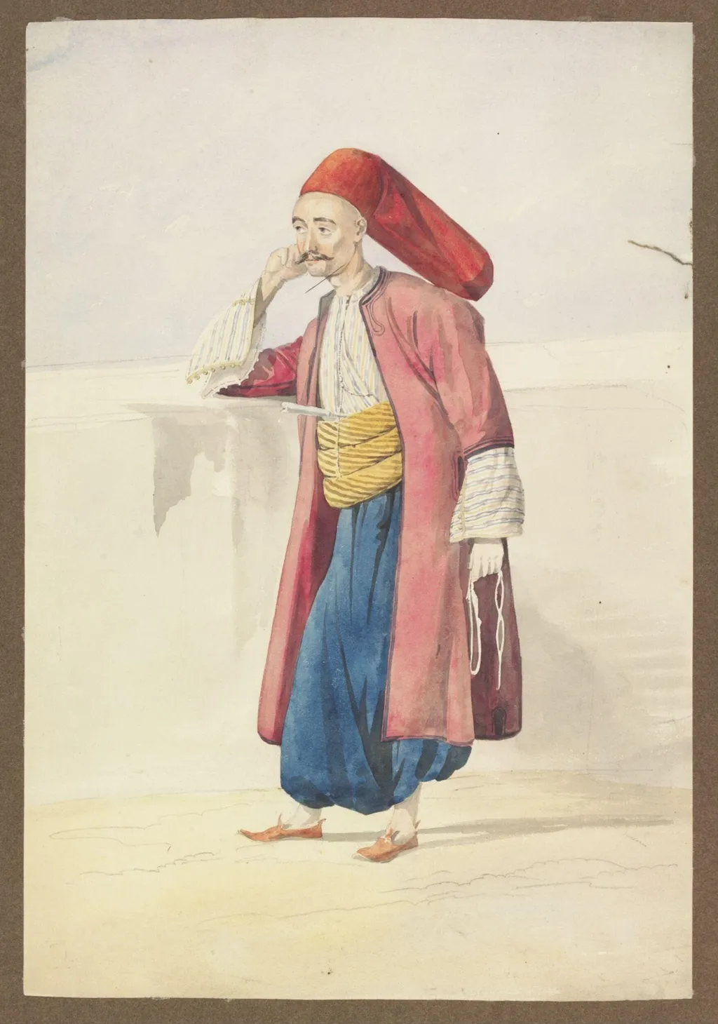 An Official at the Court of the Sultan, by William Page, watercolor, 1820