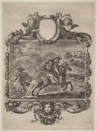 Clovis and Clotilda, by Stefano Della Bella, ink, 1657