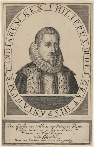 Philip III, King of Spain, by Hendrik Hondius I, ink, 1611