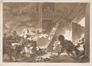 The Stubborn Donkey, by Jean-Claude-Richard, Abbé de Saint-Non, ink, 1770