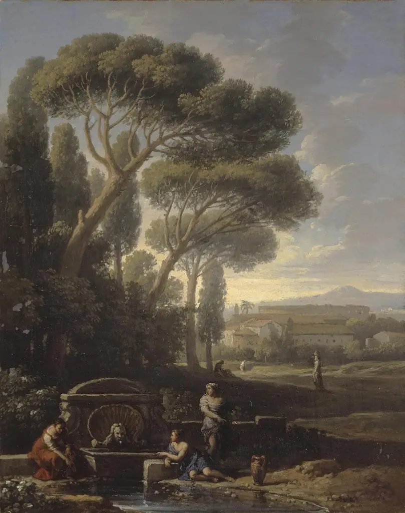 Landscape in Latium, by Jan Frans van Bloemen, oil, 1739