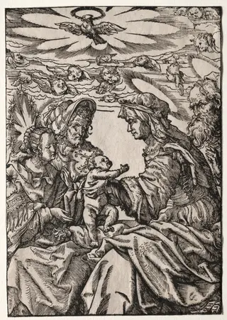 The Holy Family with St. Anne and Joachim, by Hans Burgkmair I, 1512