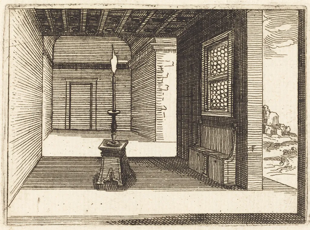 Candle Stick, by Jacques Callot, ink, 1628