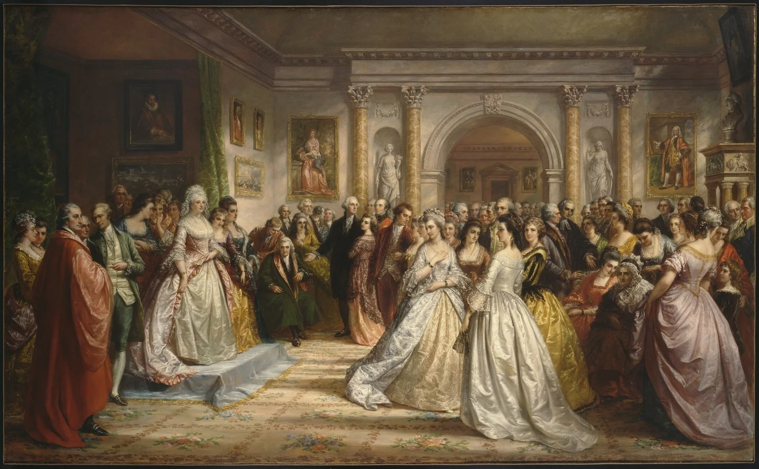 The Republican Court (Lady Washington's Reception Day), detail
