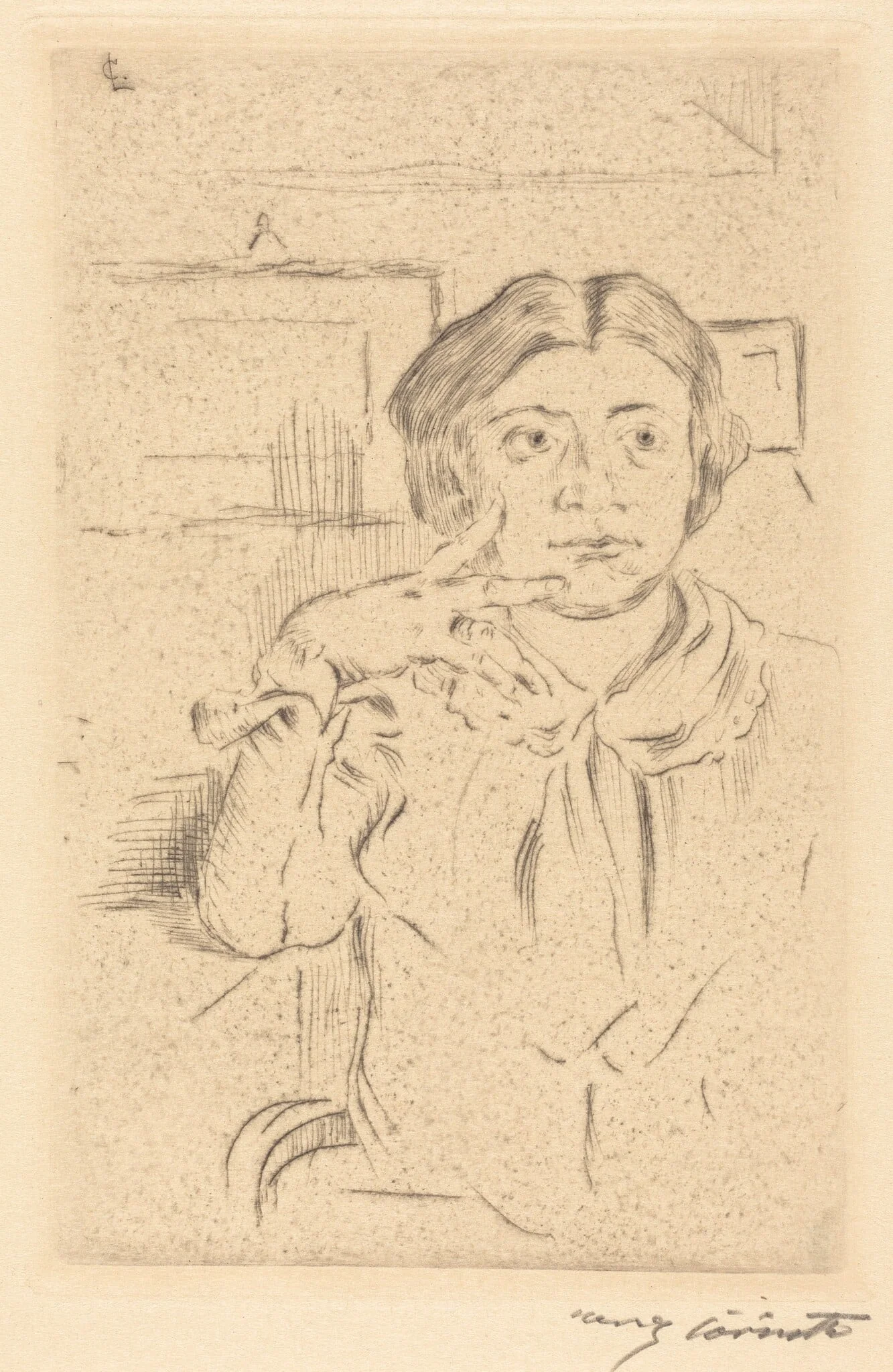 Gattin des Künstlers (Wife of the Artist), detail