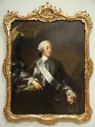 Mogens Scheel von Plessen of Fussingø and Selsø, by Carl Gustaf Pilo, oil, 1745