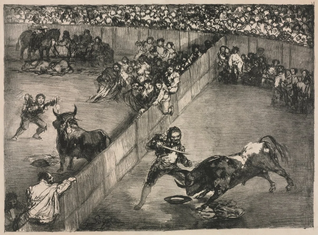 The Bulls of Bordeaux: Bullfight in a Divided Ring, detail