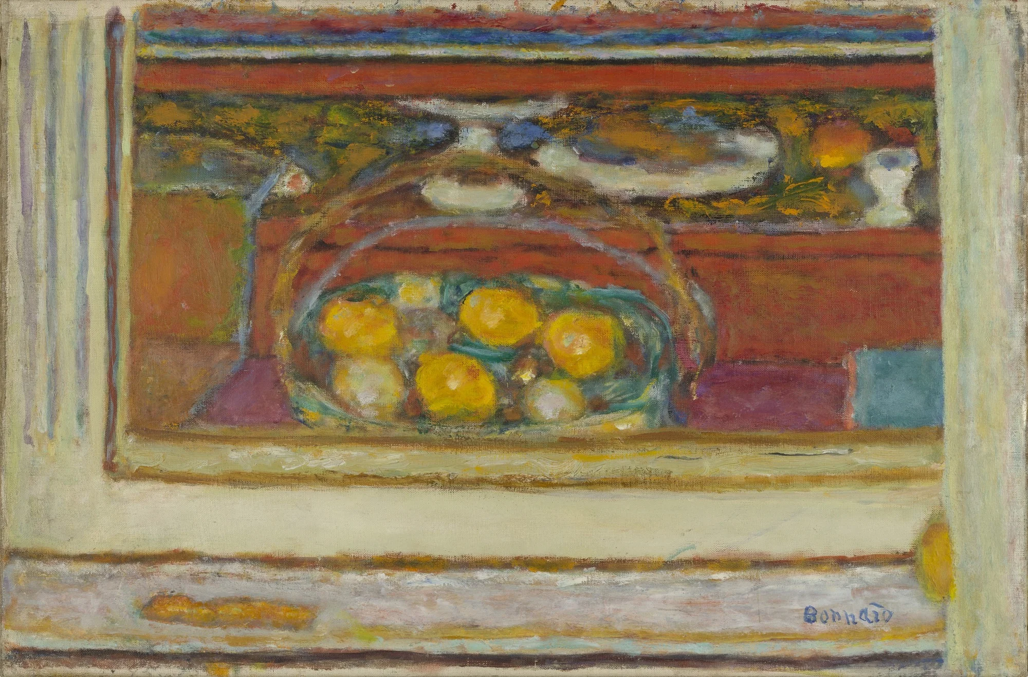 Basket of Fruit in a Cupboard, detail
