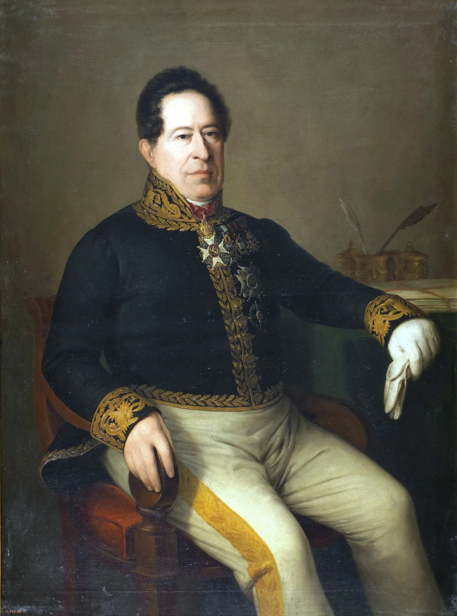 Portrait of Cesáreo María Sáenz y de la Barrera, detail
