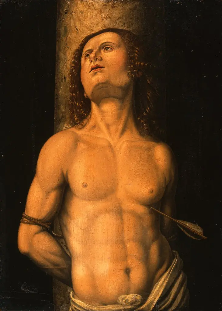 St. Sebastian, by Marco Palmezzano, paint, 1509