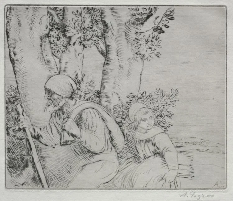 Return from the Field (2nd plate), detail