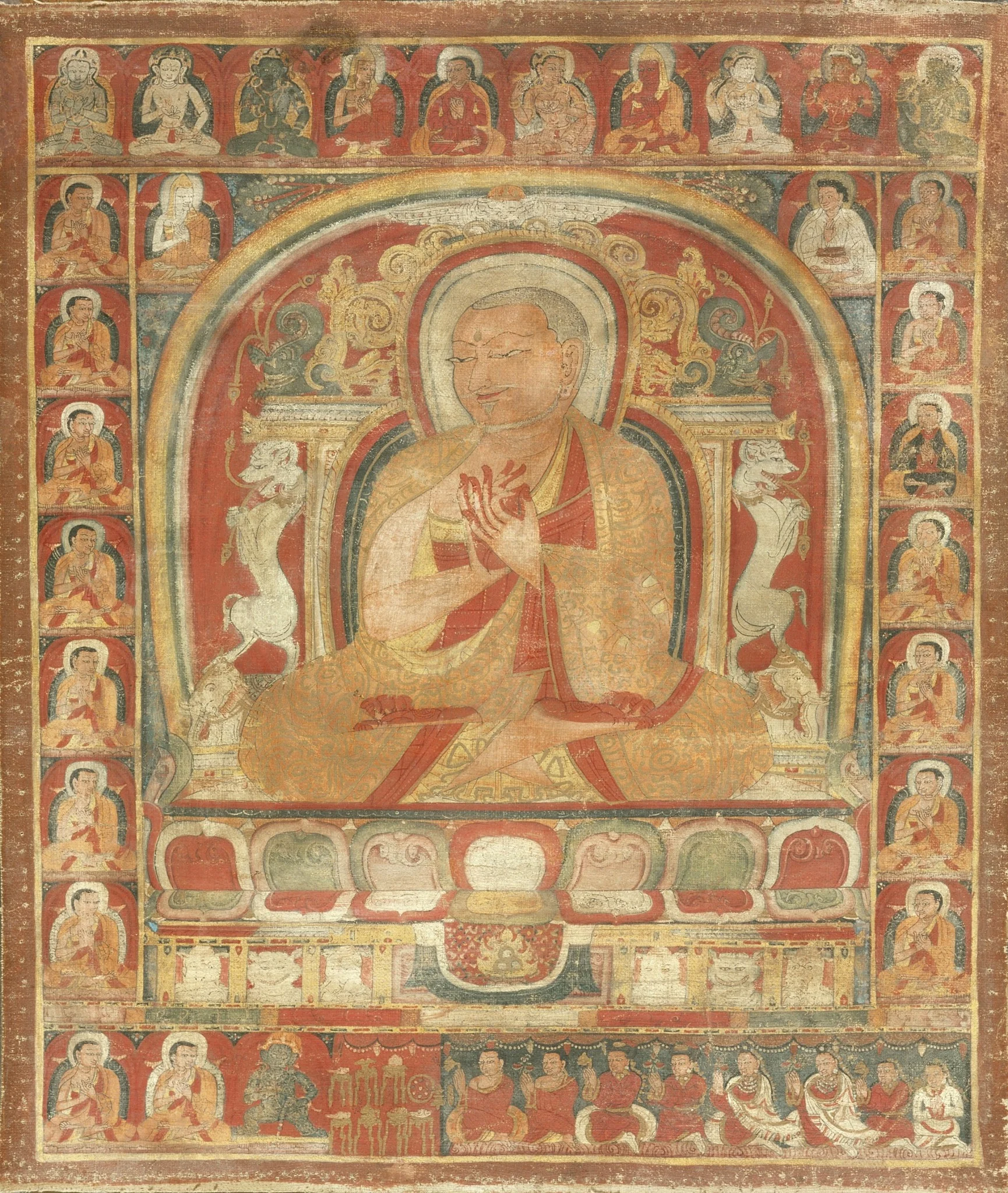 An Abbot and His Lineage, detail