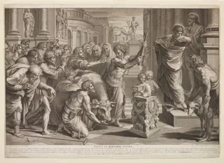 The Sacrifice at Lystra, by Nicholas Dorigny, 1719