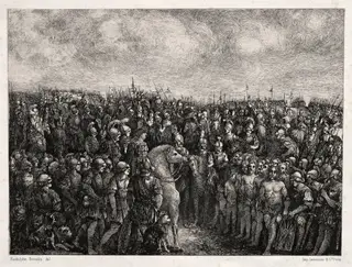 Caesar and his Prisoners, by Rodolphe Bresdin, 1878