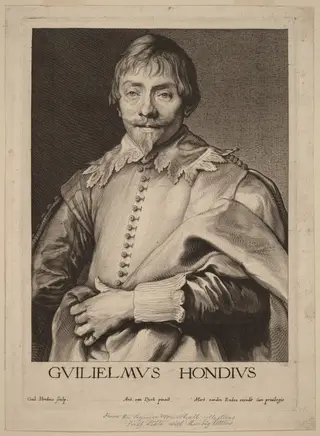 Willem Hondius, by Willem Hondius, ink, 1634