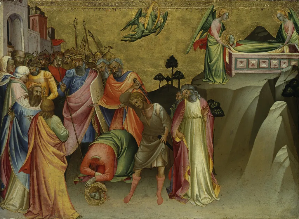 The Beheading of St. Catherine of Alexandria, by Lorenzo Monaco, paint, 1395