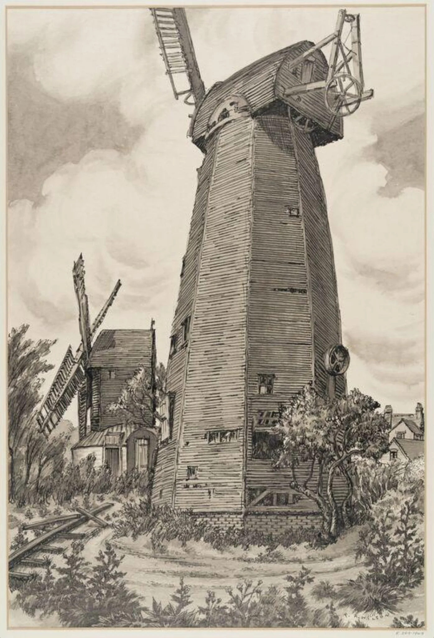 Mills at Outwood, Surrey, detail