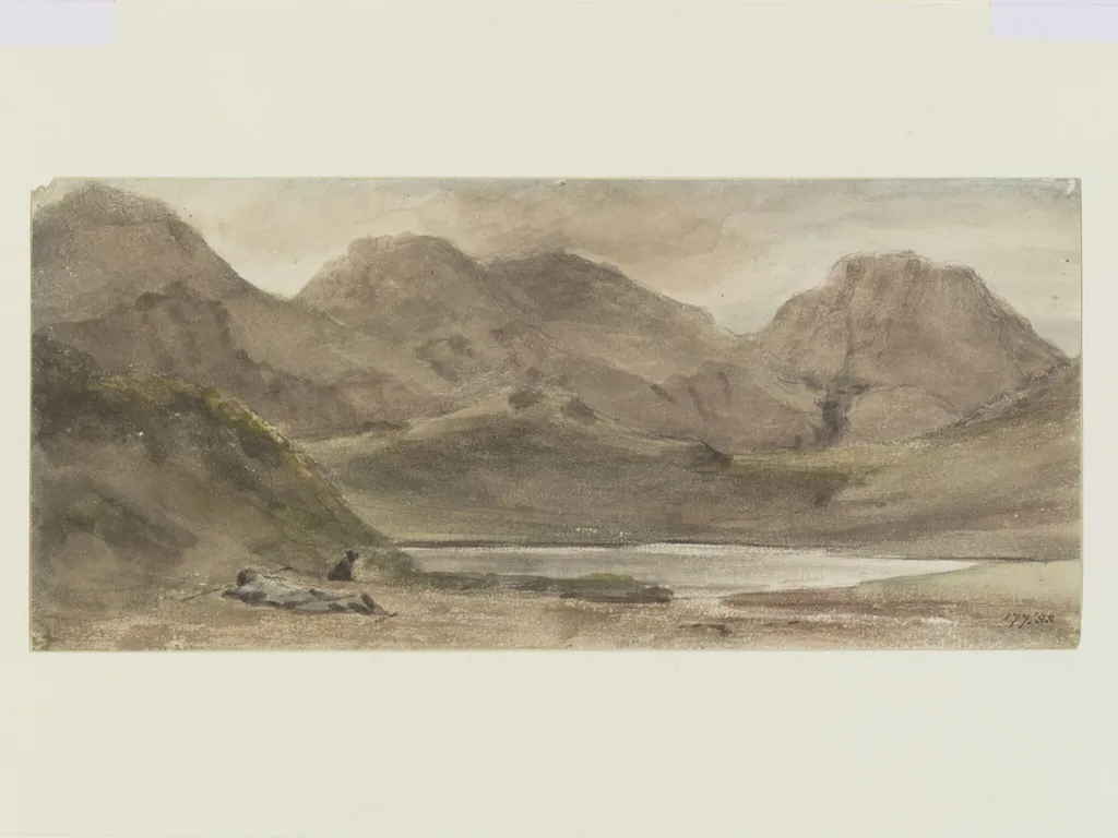 Sty Head Tarn, Borrowdale, by John Constable, watercolor, 12