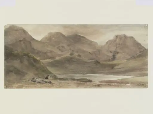 Sty Head Tarn, Borrowdale, by John Constable, watercolor, 12